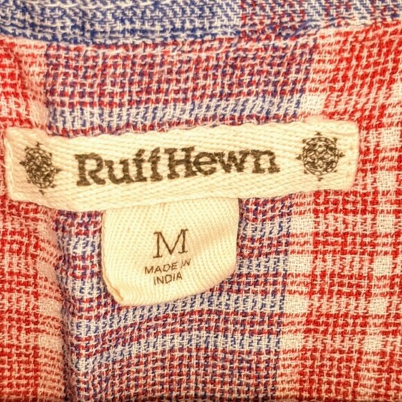 Plaid and Lace Womens Shirt - Size Medium - Picture 2 of 3